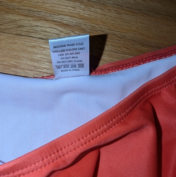 Reddish Orange String Bikini Swim Bottom - Picture 4 of 10